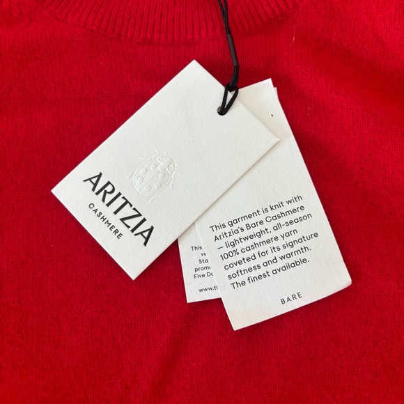 Aritzia Cashmere Red Crew Neck Sweater - Picture 7 of 9